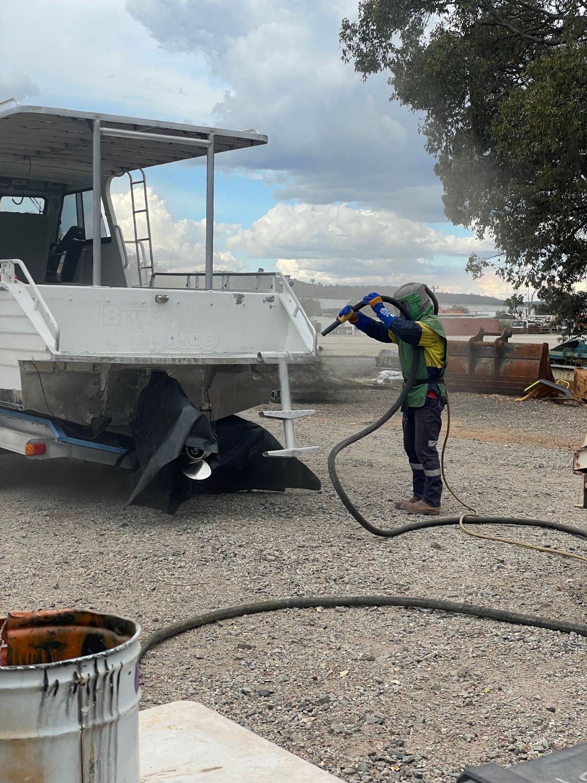 Mobile sandblasting project Perth